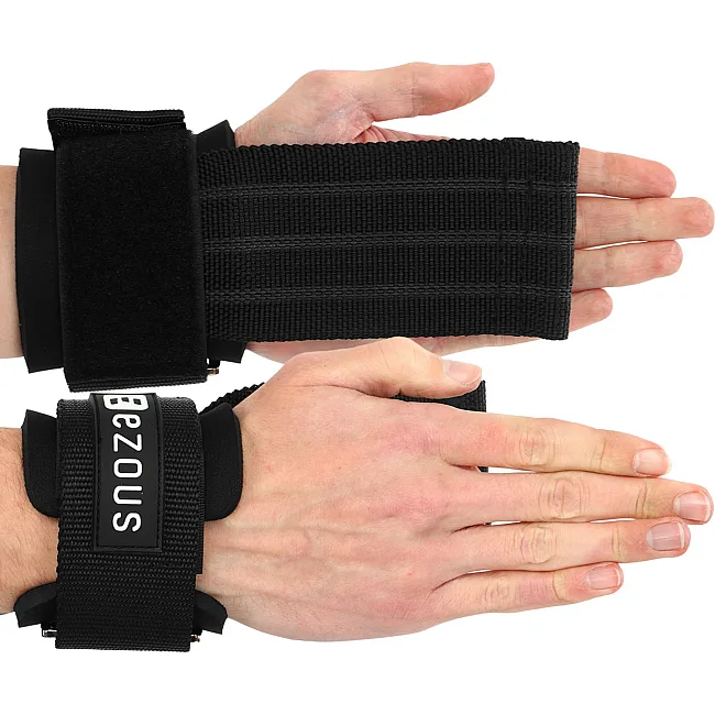 Накладки для подтягивания и тяги ANTI SLIP HAND GRIP EZOUS D-18 2шт (Черный)