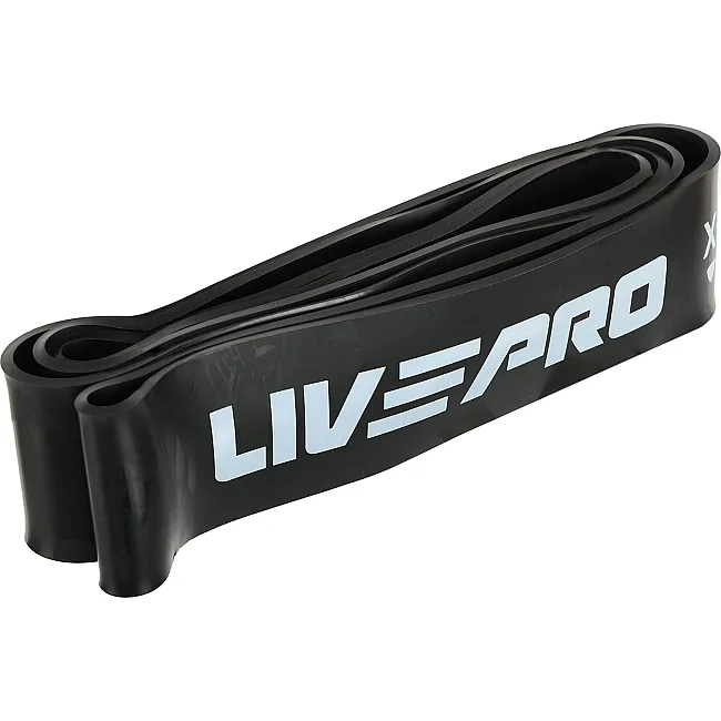 Резина петля для подтягиваний LiveUp SUPER BAND LP8410-XL 39-77кг (Черный)