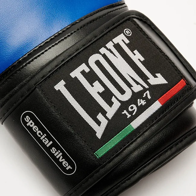 Боксерские перчатки Leone GN383 THUNDER Blue (капу в комплекте)