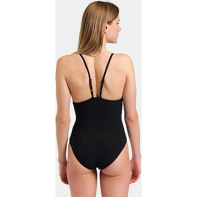 Купальник закритий для жінок Arena MESH PANELS SWIMSUIT CLOSED BA чорний