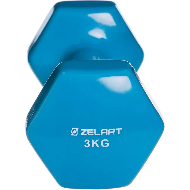 Гантель для фитнеса виниловая ZELART
 TA-2777-3 1шт 3кг (Светло-фиолетовый)