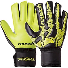 Вратарские перчатки с защитой пальцев REUSCH FB-935 (Черный-лимонный)
