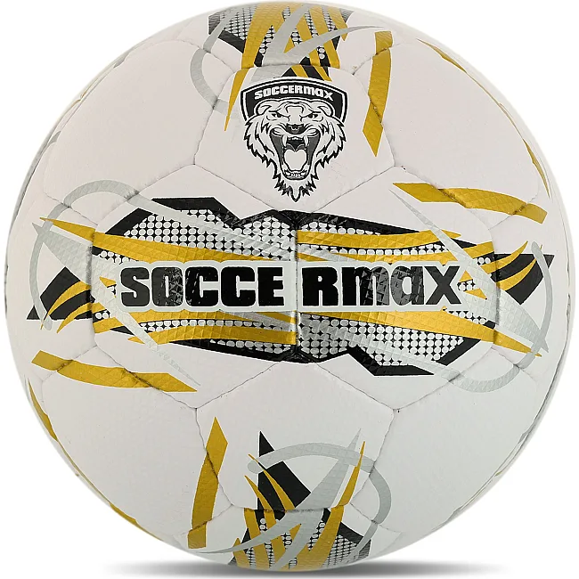 Футбольний м'яч професійний SOCCERMAX FB-4165 №5 PU (Білий-жовтий)