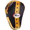 Лапа боксерская изогнутая тренировочная кожа TWINS FPML10-51 25x19x9см 1штука (Черный-золотой)