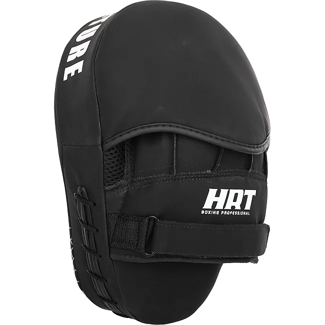 Лапа боксерская изогнутая тренировочная PU HARD TOUCH BO-4239 19x5x25см 2штуки (Черный-золотой)
