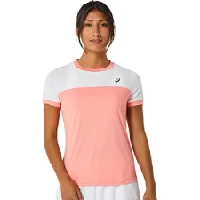 Футболка жіноча Asics COURT SS TOP coral/white