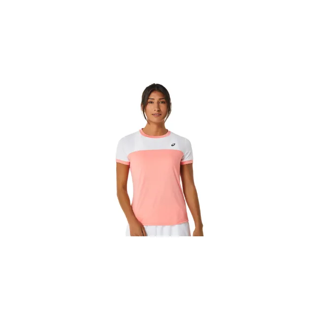 Футболка жіноча Asics COURT SS TOP coral/white