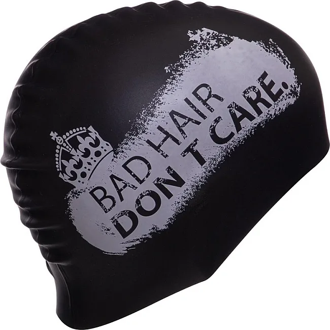 Шапочка для бассейна
 силиконовая для взрослых MADWAVE
 DON'T CARE M055717 (Черный)