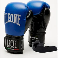 Боксерські рукавиці Leone GN383 THUNDER Blue (капу в комплекті)