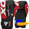 Боксерские перчатки RDX REX F4 RED/BLACK (капа в комплекте)