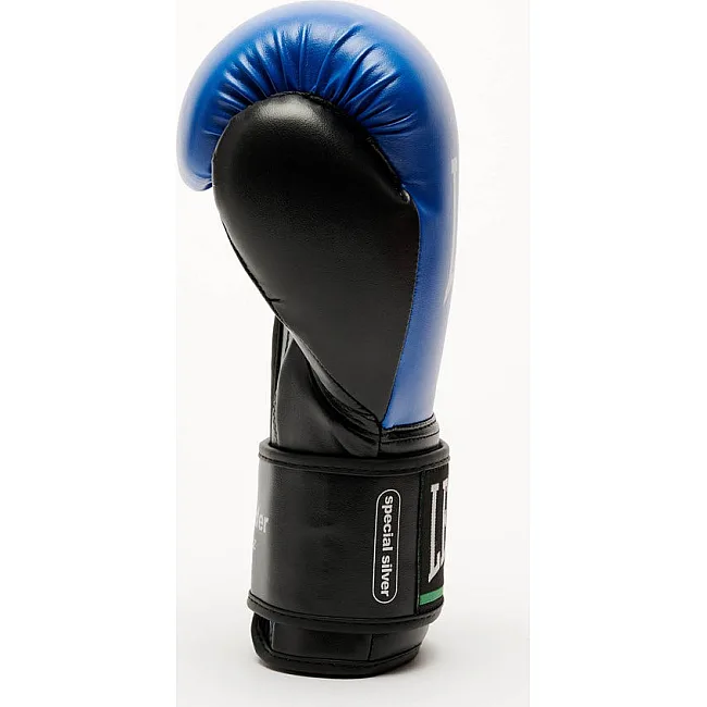 Боксерские перчатки Leone GN383 THUNDER Blue (капу в комплекте)