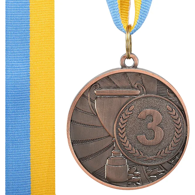 Медаль спортивная с лентой CUP SP-SPORT
 C-6208 ø5см (Бронзовый)