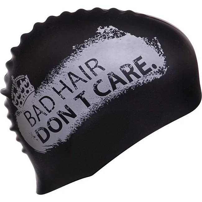 Шапочка для бассейна
 силиконовая для взрослых MADWAVE
 DON'T CARE M055717 (Черный)