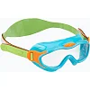 Детские очки для плавания Speedo SEA SQUAD MASK JU бирюзовый, оранжевый, салатовый OSFM