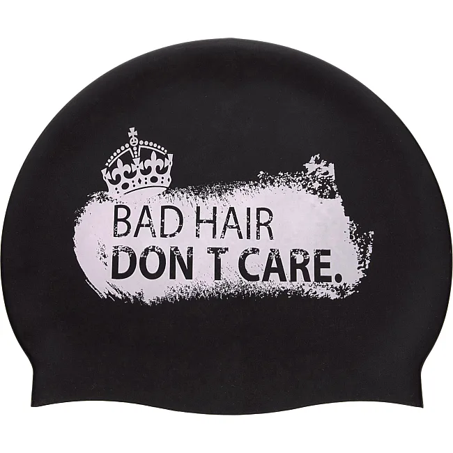 Шапочка для бассейна
 силиконовая для взрослых MADWAVE
 DON'T CARE M055717 (Черный)