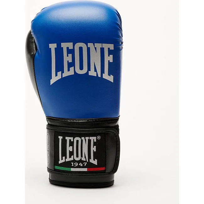 Боксерские перчатки Leone GN383 THUNDER Blue (капу в комплекте)