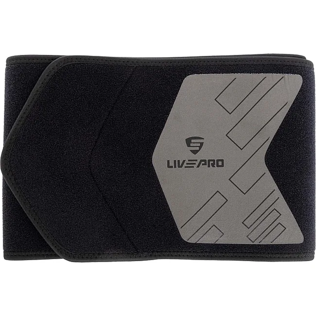 Пояс для тренажерного зала и похудения SWEAT WAIST TRIMMER LiveUp LP8718
 125x19,5x0,5см (Черный-серый)