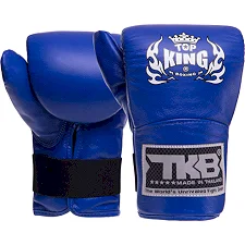 Перчатки снарядные-блинчики для бокса кожаные TOP KING Pro TKBMP-CT (Синий)