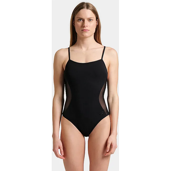 Купальник закритий для жінок Arena MESH PANELS SWIMSUIT CLOSED BA чорний