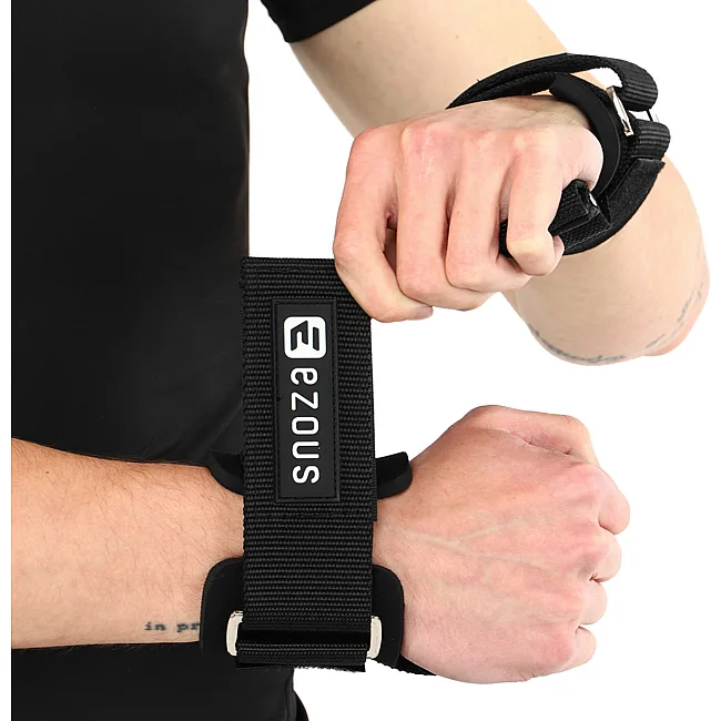 Накладки для подтягивания и тяги ANTI SLIP HAND GRIP EZOUS D-18 2шт (Черный)