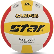Волейбольний м'яч STAR CAMPUS VB4075C-34 №5 PU-червоний (Білий-жовтий)