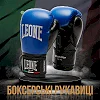 Боксерские перчатки Leone GN383 THUNDER Blue (капу в комплекте)