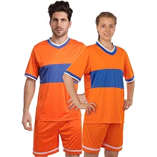 Футбольна форма комплект футболка та шорти SP-SPORT Two colors CO-1503 (Помаранчевий-синій)