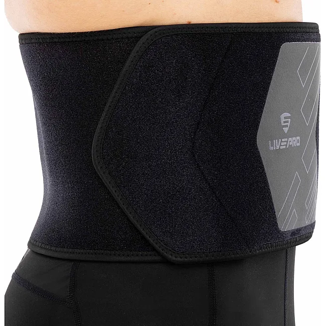 Пояс для тренажерного зала и похудения SWEAT WAIST TRIMMER LiveUp LP8718
 125x19,5x0,5см (Черный-серый)