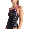 Купальник закрытый для женщин Arena GRAPHIC SWIMSUIT SWIM PRO BACK черный, розовый