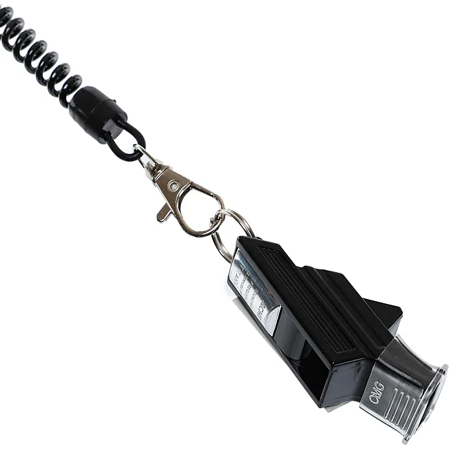 Свисток спортивный судейский пластиковый со шнурком FI-6190 A-526 WHISTLE