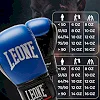 Боксерские перчатки Leone GN383 THUNDER Blue (капу в комплекте)