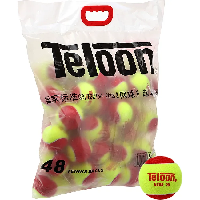 Мячи для большого тенниса TELOON KIDS 70 Stage-3 48шт
-салатовый