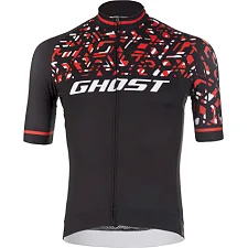 Джерси GHOST Factory Racing, Short, черно-красно-белое
