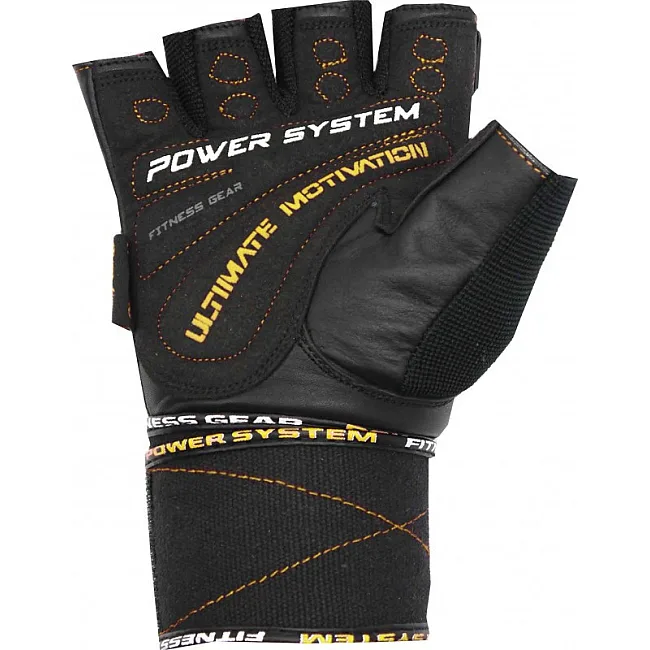 Фитнес перчатки POWER SYSTEM PS-2810 Ultimate Motivation Black/Yellowine