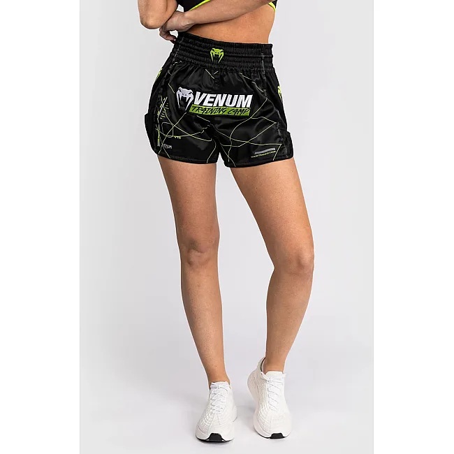 Жіночі тайські шорти VENUM Training Camp 4.0 - Black/Neon Green