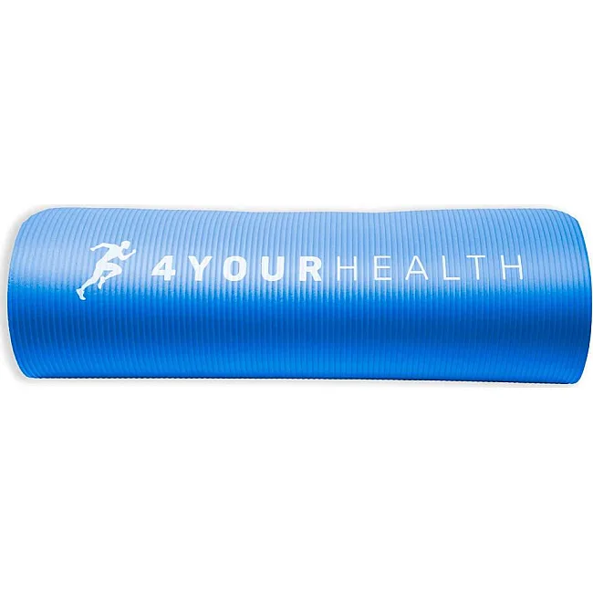 Коврик для фитнеса и йоги + чехол 4YOURHEALTH 0101 (180x61x1см) Синий