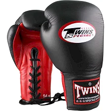Рукавички для боксу TWINS Lace Up BGLL1 Black Red