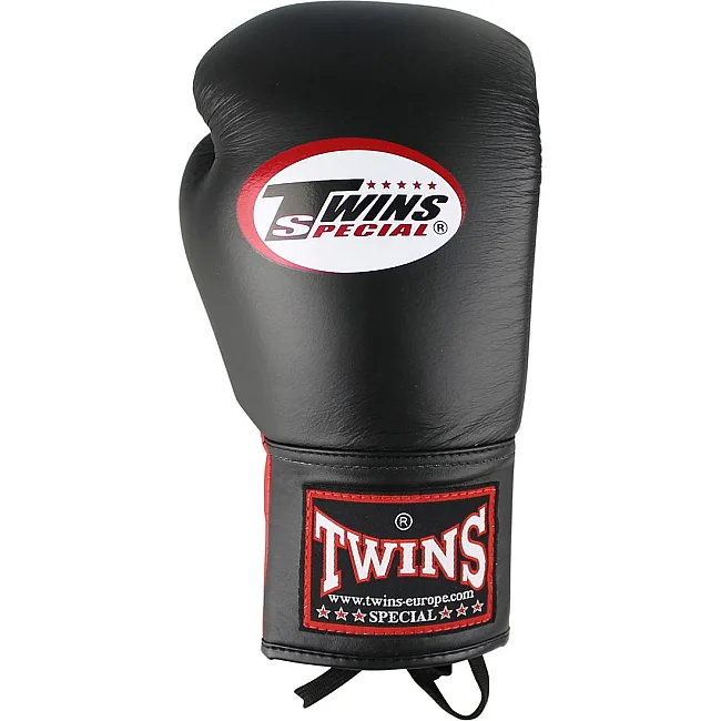Перчатки для бокса TWINS Lace Up BGLL1 Black Red