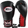 Перчатки для бокса TWINS Lace Up BGLL1 Black Red