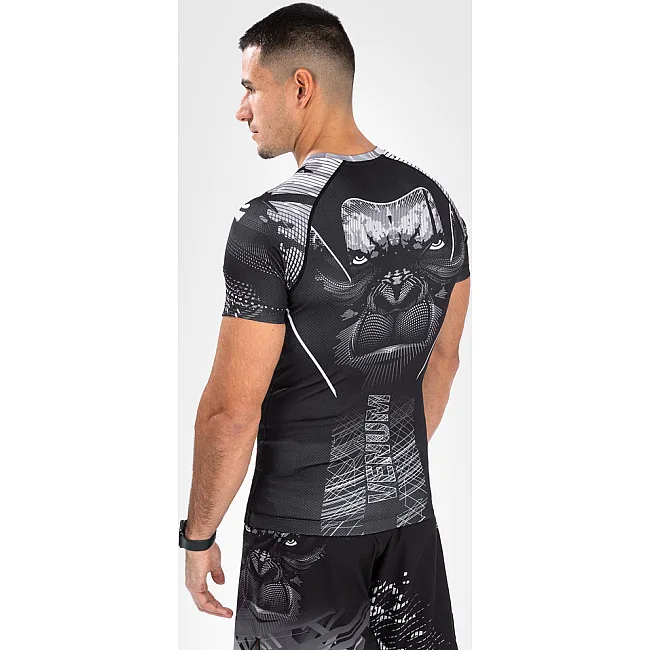 Рашгард VENUM Gorilla Jungle Short Sleeves Black White
