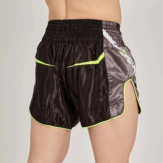 Шорти для тайського боксу LEONE Performance Fluo Black