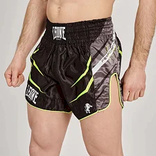 Шорти для тайського боксу LEONE Performance Fluo Black