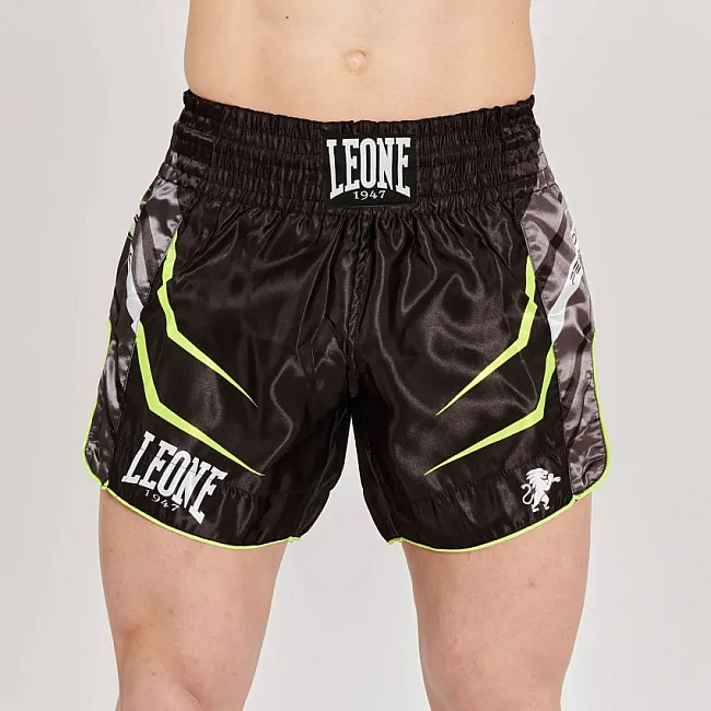 Шорти для тайського боксу LEONE Performance Fluo Black