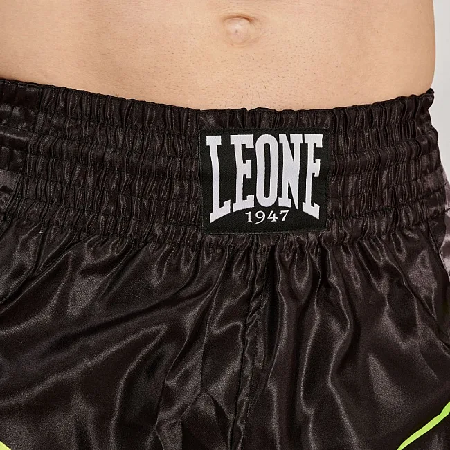 Шорти для тайського боксу LEONE Performance Fluo Black