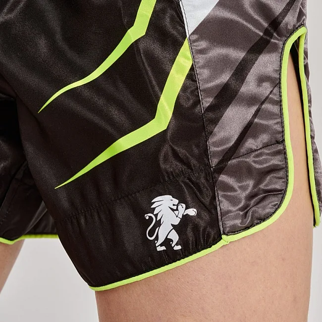 Шорти для тайського боксу LEONE Performance Fluo Black