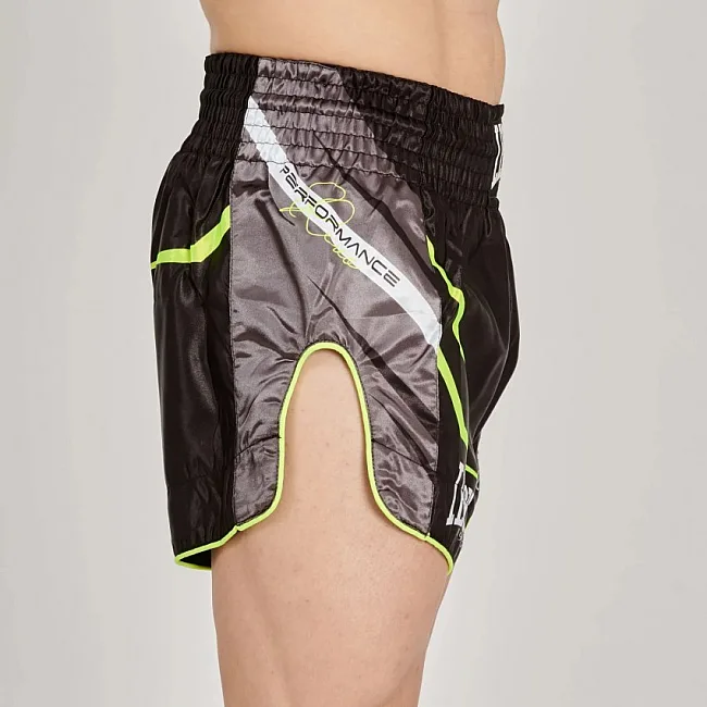 Шорти для тайського боксу LEONE Performance Fluo Black