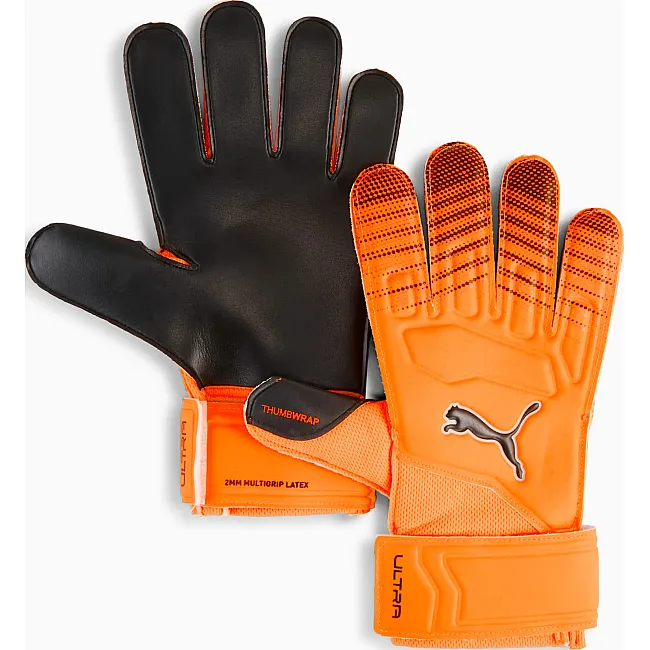 Вратарские перчатки Puma Ultra Play RC черный, оранжевый