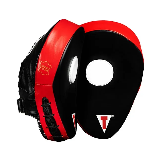 Лапи боксерські TITLE Boxing Incredi-Ball Leather Punch Mitts 2.0 Black/Red