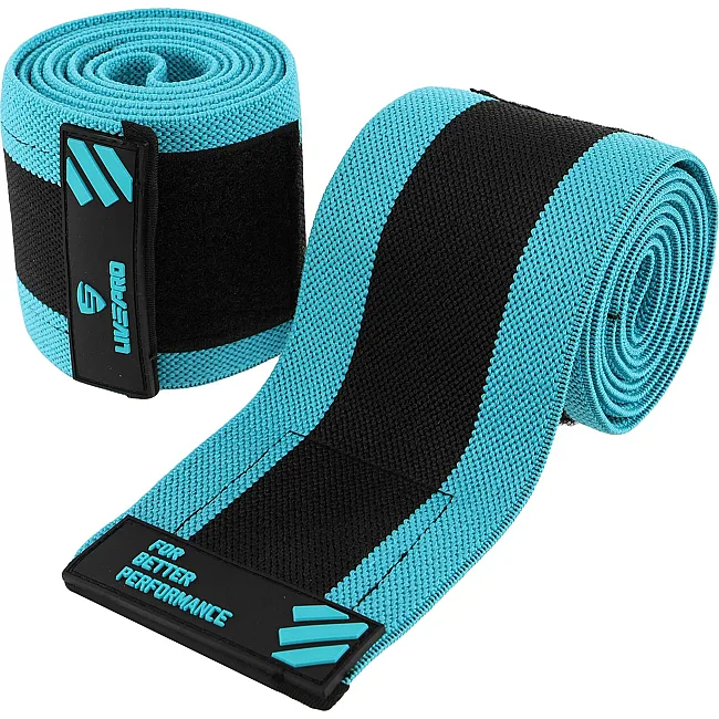 Бинти на лікті для жиму ELBOW WRAPS LiveUp LP8725 2шт (Синій-чорний)