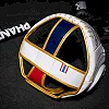 Боксерський шолом Phantom Muay Thai Full Face White Gold (капа в комплекті)